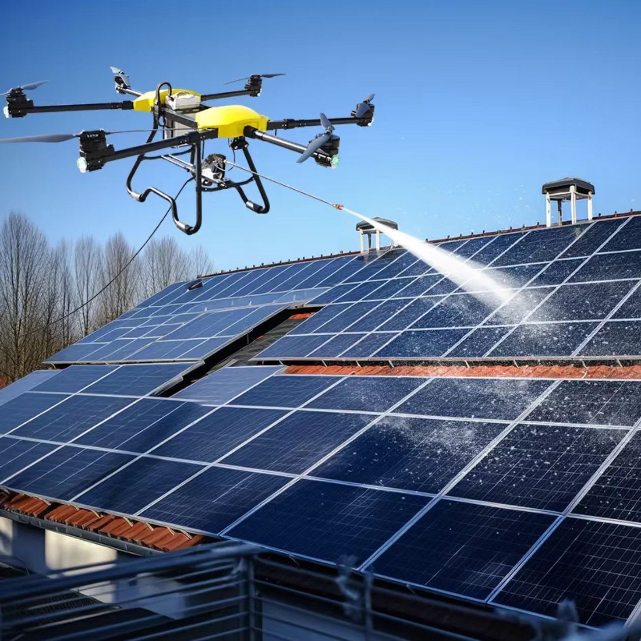 无人机吊运清洗